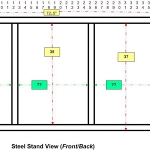 210-gallon reef designs.  (Steel stand front & back)