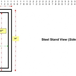 210-gallon reef system designs.  (Steel stand sides)