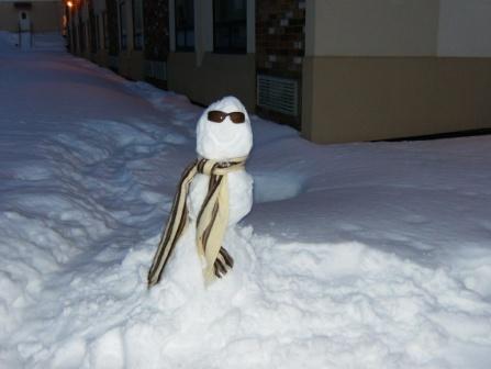 Florida Girl makes snowman