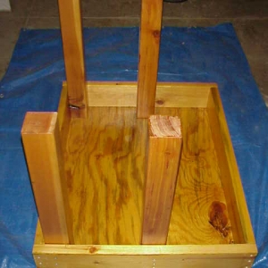 Base and legs of stand