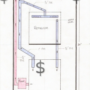 Hex stand refugium and sump drawing